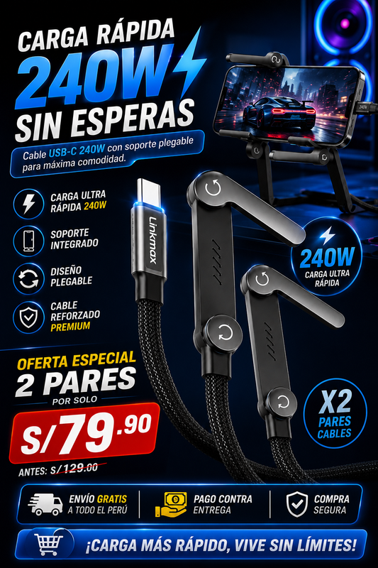 Cable USB 2 en 1