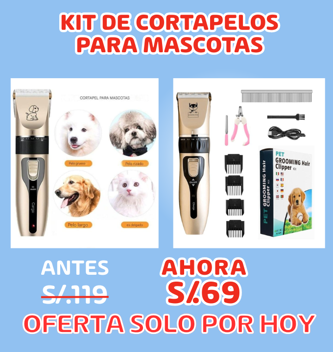 KIT CORTAPELOS PARA MASCOTAS