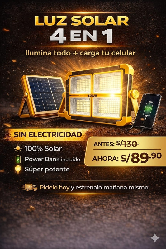Reflector solar portátil (power bank integrado)
